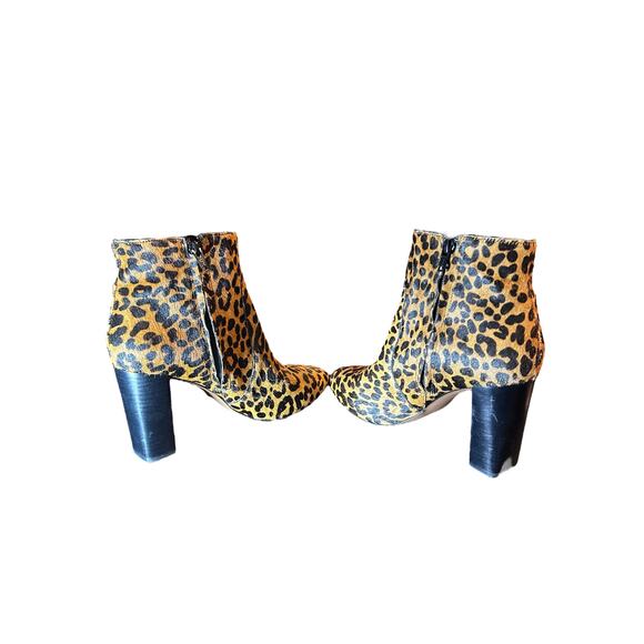 Banana Republic Leopard Calf Hair Ankle Booties - Size 8.5 - Picture 7 of 14